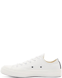 weiße Segeltuch niedrige Sneakers von Comme des Garcons