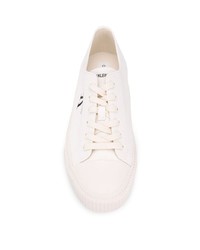 weiße Segeltuch niedrige Sneakers von Calvin Klein Jeans