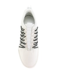 weiße Segeltuch niedrige Sneakers von Lanvin