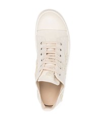 weiße Segeltuch niedrige Sneakers von Rick Owens DRKSHDW