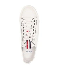 weiße Segeltuch niedrige Sneakers von Moncler