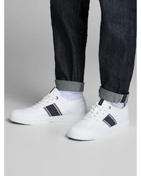 weiße Segeltuch niedrige Sneakers von Jack & Jones