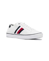 weiße Segeltuch niedrige Sneakers von Tommy Hilfiger