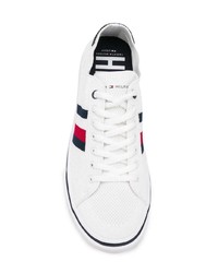 weiße Segeltuch niedrige Sneakers von Tommy Hilfiger