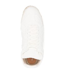 weiße Segeltuch niedrige Sneakers von Maison Margiela