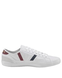 weiße Segeltuch niedrige Sneakers von Lacoste