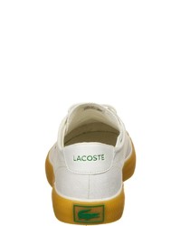 weiße Segeltuch niedrige Sneakers von Lacoste
