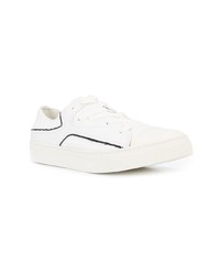 weiße Segeltuch niedrige Sneakers von Yohji Yamamoto
