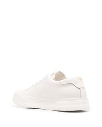 weiße Segeltuch niedrige Sneakers von Emporio Armani