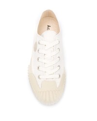 weiße Segeltuch niedrige Sneakers von Acne Studios