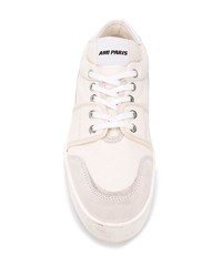 weiße Segeltuch niedrige Sneakers von Ami