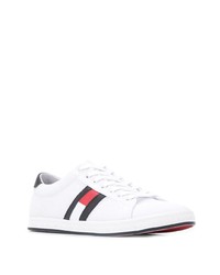 weiße Segeltuch niedrige Sneakers von Tommy Hilfiger