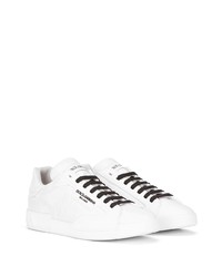 weiße Segeltuch niedrige Sneakers von Dolce & Gabbana
