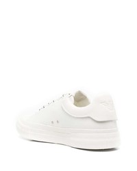 weiße Segeltuch niedrige Sneakers von Emporio Armani