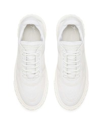 weiße Segeltuch niedrige Sneakers von Giuseppe Zanotti