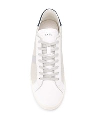 weiße Segeltuch niedrige Sneakers von D.A.T.E