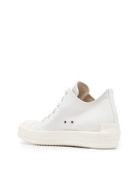 weiße Segeltuch niedrige Sneakers von Rick Owens DRKSHDW