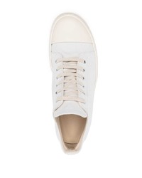 weiße Segeltuch niedrige Sneakers von Rick Owens DRKSHDW