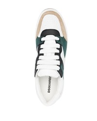 weiße Segeltuch niedrige Sneakers von DSQUARED2