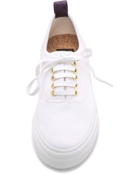 weiße Segeltuch niedrige Sneakers von Eytys