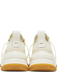 weiße Segeltuch niedrige Sneakers von Wooyoungmi