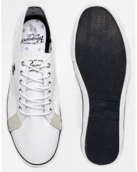 weiße Segeltuch niedrige Sneakers von Original Penguin