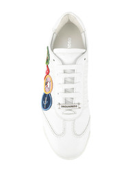 weiße Segeltuch niedrige Sneakers von DSQUARED2