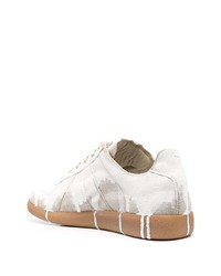 weiße Segeltuch niedrige Sneakers von Maison Margiela