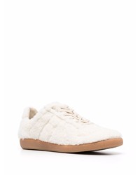 weiße Segeltuch niedrige Sneakers von Maison Margiela