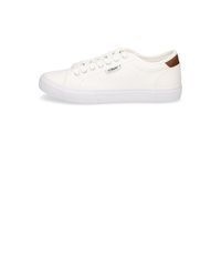 weiße Segeltuch niedrige Sneakers von s.Oliver