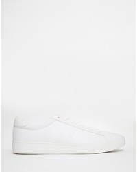 weiße Segeltuch niedrige Sneakers von Fred Perry