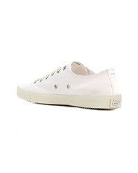 weiße Segeltuch niedrige Sneakers von Maison Margiela