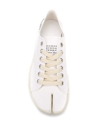 weiße Segeltuch niedrige Sneakers von Maison Margiela