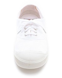 weiße Segeltuch niedrige Sneakers von Bensimon