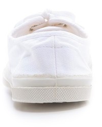 weiße Segeltuch niedrige Sneakers von Bensimon