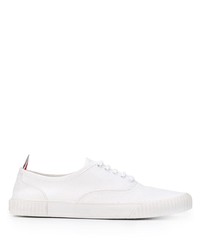 weiße Segeltuch niedrige Sneakers von Thom Browne