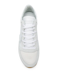 weiße Segeltuch niedrige Sneakers von Philippe Model