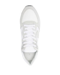 weiße Segeltuch niedrige Sneakers von Philippe Model Paris