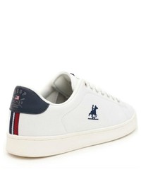 weiße Segeltuch niedrige Sneakers von U.S. GRAND POLO