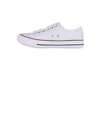 weiße Segeltuch niedrige Sneakers von VAN HILL