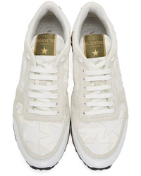 weiße Segeltuch niedrige Sneakers von Valentino
