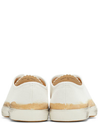 weiße Segeltuch niedrige Sneakers von Maison Margiela