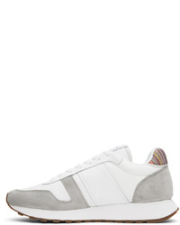 weiße Segeltuch niedrige Sneakers von Paul Smith