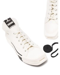 weiße Segeltuch niedrige Sneakers von Rick Owens