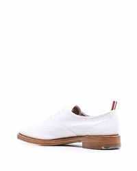 weiße Segeltuch Oxford Schuhe von Thom Browne