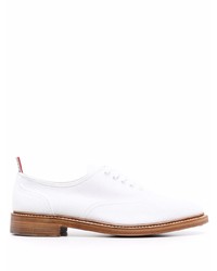 weiße Segeltuch Oxford Schuhe von Thom Browne