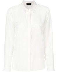 weiße Seide Bluse von Emporio Armani