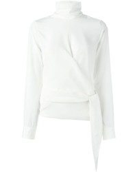 weiße Seide Bluse von Victoria Beckham
