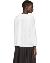 weiße Seide Bluse von Marc Jacobs