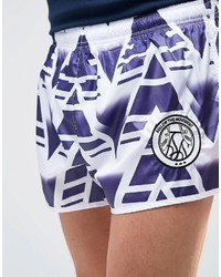 weiße Seideshorts mit geometrischem Muster von Siksilk